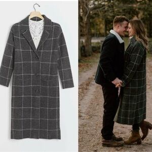 Anthropologie Solenne Windowpane Sweater/Jacket - Size L